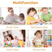 Mesa de Niños Ajustable en Altura Juego de Sillas de 4 Ideal para Jardín de Infantes y Habitación - details 24