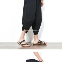 Pantalones Cortos de Lino para Hombre en Verano Estilo Étnico de Nailon, Moda de 9 Pulgadas, Ropa Casual de Fibra de Poliéster y Algodón para Adultos - details 2