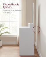 Tocador con Espejo Grande, tocador, 2 cajones, 3 Compartimentos Abiertos, tocador, Moderno, Blanco - details 29