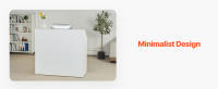SucceBuy Mostrador de recepción de 46,46 pulgadas, mesa de mostrador frontal rectangular, mostrador de caja de oficina y venta al por menor, para vestíbulo, salón de belleza, blanco - details 3