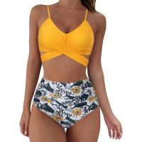 Conjunto de bikini envolvente para mujer, traje de baño de dos piezas, cintura alta, realce, Verano - details 1