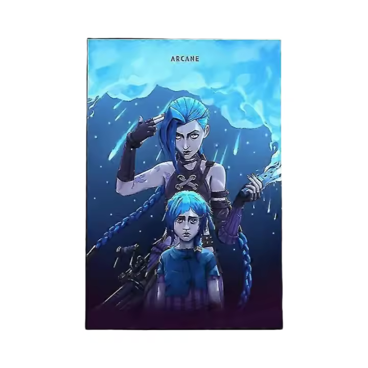 3 piezas League of Legends Arcane Poster Tapiz Tapiz de pared Decoración de muebles Decoración de dormitorio-Jinx Style 3 - 1