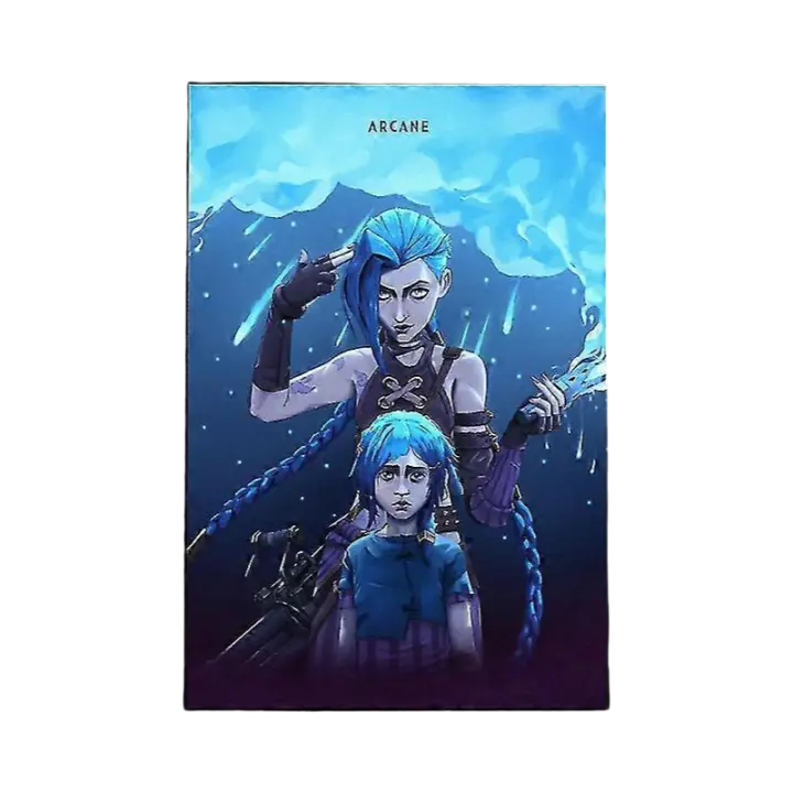 3 piezas League of Legends Arcane Poster Tapiz Tapiz de pared Decoración de muebles Decoración de dormitorio-Jinx Style 3 - 1