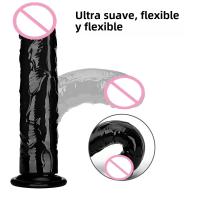 Dildo Realista Negro Estimulación de Vagina y Rectum para Adultos Masajeador de Placer para Parejas - details 5
