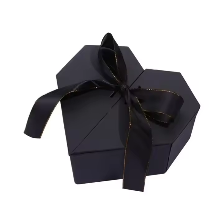 Caja de regalos en forma de corazón, caja de embalaje de arcos de doble puerta, caja de floristería, regalo del Día de San Valentín, aniversario de boda - 1