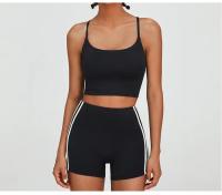 Pantalones cortos de Yoga para mujer, Shorts deportivos elásticos de cintura alta, transpirables, de secado rápido, para correr y Fitness - details 20