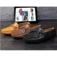Zapatos Lazy Bean para hombre, cuero genuino de un solo pie, zapatos de cuero de vestir de negocios tejidos a mano - details 7