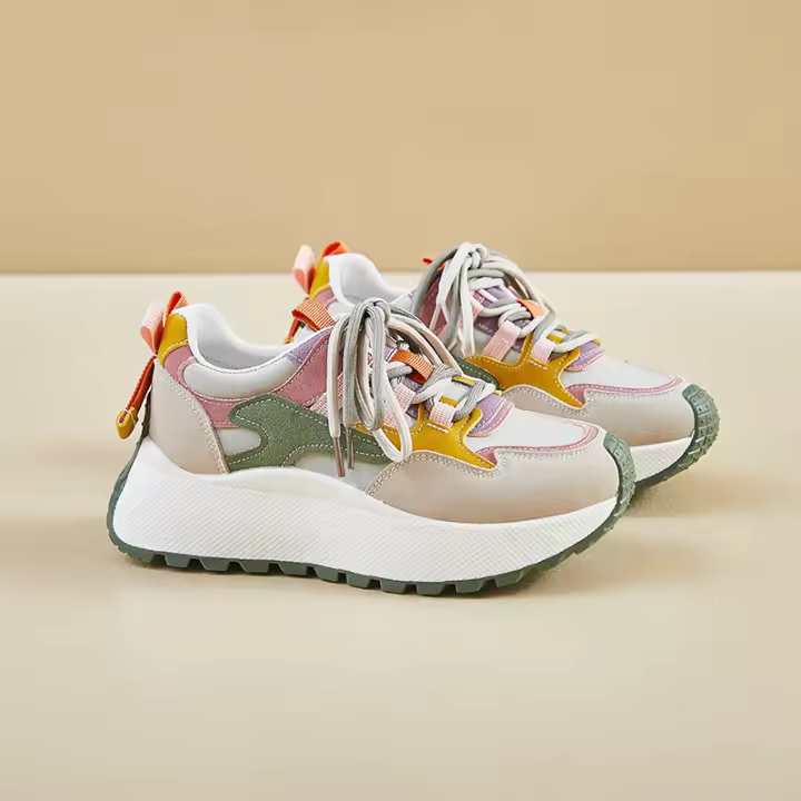 Nuevo estudiante de primavera corriendo deportes de suela gruesa que aumenta los zapatos casuales - 1
