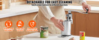 Abrelatas manual SucceBuy: resistente y versátil. Diseño resistente para latas grandes. Base incluida. Altura ajustable. Perfecto para restaurantes, hoteles, hogares y bares. - details 2