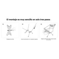El montaje es muy sencillo en solo tres pasos