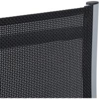 Silla de Jardín Plegable Monza, Silla Abatible de Aluminio y Textileno, Sillón de Balcón Respaldo Reclinable con 8 Posiciones, Plateado/Negro - details 24