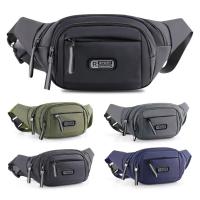 Riñonera multifuncional impermeable para hombre, bolsa de nailon de gran capacidad para correr, cinturón ajustable y portátil - details 1