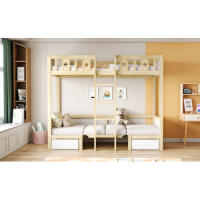 Cama de Alma de Madera 200*90 cm 2 en 1 Cama-Escritorio Autoconstruida, Tres Cajones Grandes - details 7