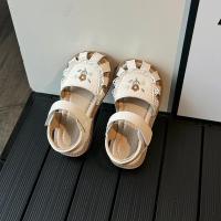 Sandalias de verano para niña, zapatos de playa de encaje con flores dulces, estilo francés, suela suave, 2024 - details 2