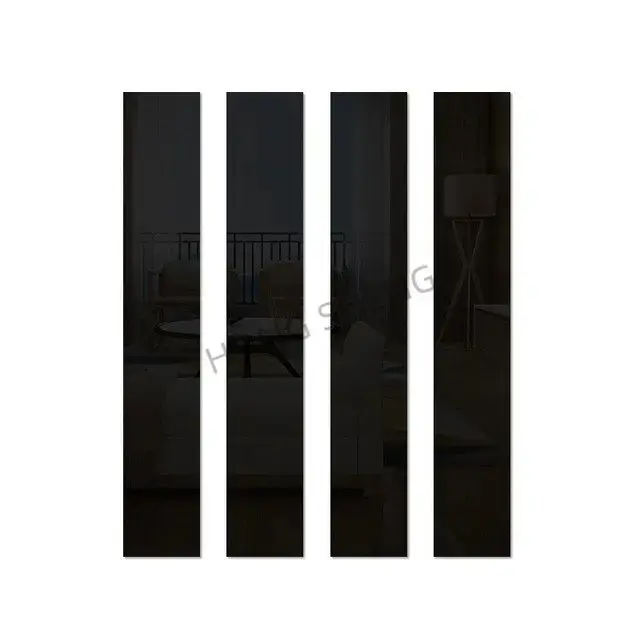 Pegatinas de Espejo de Tiras 3D Autoadhesivas Líneas de Cintura para Decoración de Hogar DIY - 1