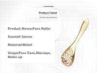 Anti-Aging Dolphin Facial Roller Single-Head Metal Guasha Tool for Eye and Skin Relaxation Body Massage Stick - details 4