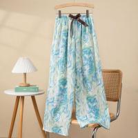 Pijama de algodón con burbujas para mujer, pantalones casuales de verano nuevos para el hogar, estilo delgado, se pueden usar al aire libre, pantalones antimosquitos, pantalones largos sueltos de talla grande - details 25