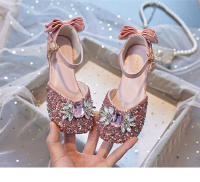 Nuevos zapatos plateados de cristal con suela blanda Baotou, zapatos de niña con diamantes de imitación, zapatos de rendimiento. - details 13