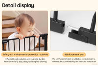 PANGDUBE-Puerta de seguridad para bebés, Protector de puerta para escaleras, balcón y niños, tope para puerta de seguridad para cachorros y Mascotas - details 3