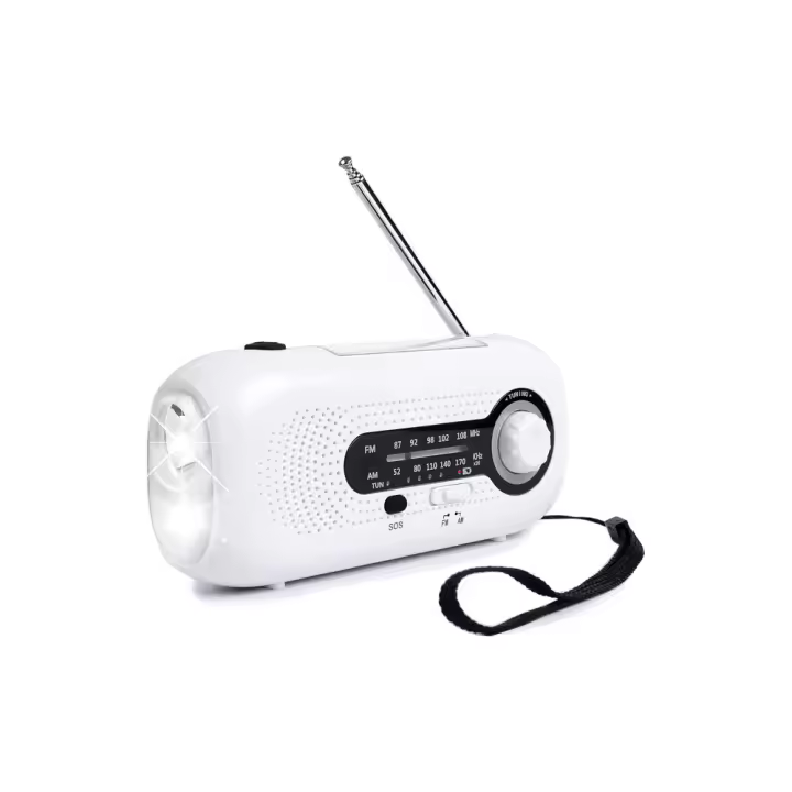 Radio de Manivela Solar Portátil Radio de Tiempo de Emergencia AM/FM with Brilliant LED interior - 1