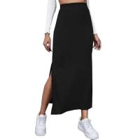 Verano 2025 nuevas niñas de cintura alta nalgas falda larga dividida sexy Spice Girl pura mujer sensual en la falda larga acanalada - details 3