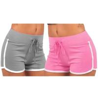 Pantalones cortos deportivos sexys estilo playero, pantalones cortos de retazos para vacaciones, pantalones cortos ajustados de cintura baja, pantalones de playa para mujer, ropa de calle de verano - details 5