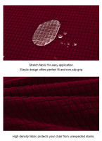 Cubierta de Silla Impermeable Coolazy para Sala de Comedor con Material de Spandex y Poliéster Removible y Elástica Estilo Jacquard con Cierre de Cordón - details 3