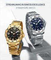 Reloj de negocios luminoso de primera marca con correa de acero inoxidable y movimiento de cuarzo analógico NIBOSI de lujo de primera calidad para hombre - details 0