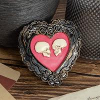 Adorno de calavera de pareja de amor, artesanía de resina creativa, regalo romántico, decoración del hogar, Europa y América, nuevo - details 1