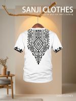 Conjunto de ropa deportiva informal de talla grande para hombre: camiseta de manga corta con estampado floral y pantalones cortos con bolsillo con cordón, mezcla de poliéster, lavable a máquina, TALLA GRANDE - details 4