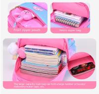 Mochilas escolares de primaria para niñas, mochila bonita rosa y azul, gran capacidad, regalo para niños - details 9