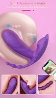 Consolador vibrador con Bluetooth para mujer, estimulador de clítoris, masajeador de punto G, productos para adultos, Juguetes sexuales para bragas femeninas - details 0
