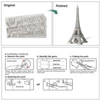 Piececool-rompecabezas 3D de Metal DIY, Torre Eiffel, 8,66 pulgadas, kits de modelos de ensamblaje, rompecabezas de juguete, regalos de cumpleaños para adultos y adolescentes - details 4