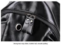 Mochila Casual Vintage de Cuero PU Suave Gran Capacidad Impermeable Bolsa de Hombro para Laptop - details 29