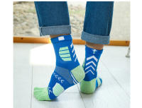 Calcetines De Compresión Para Deporte 5 Pares Calcetines De Dedos De Algodón Puro Absorbentes De Sudor Coloridos Para Bicicleta Maratón Fitness Y Baloncesto Al Aire Libre - details 3
