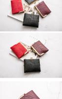 MIYIN-cartera pequeña de cuero para mujer, monedero Vintage plegable, compacto, con cremallera y cierre de beso - details 8