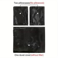 Juego De Funda Nórdica De Satén, Conjunto De Ropa De Cama Suave De Lujo, 3 Piezas - details 0