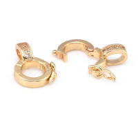 Colgantes de Brasso de Oro 18K Clips de Conexión de Circonio Suministros de Hacer Joyas - details 18