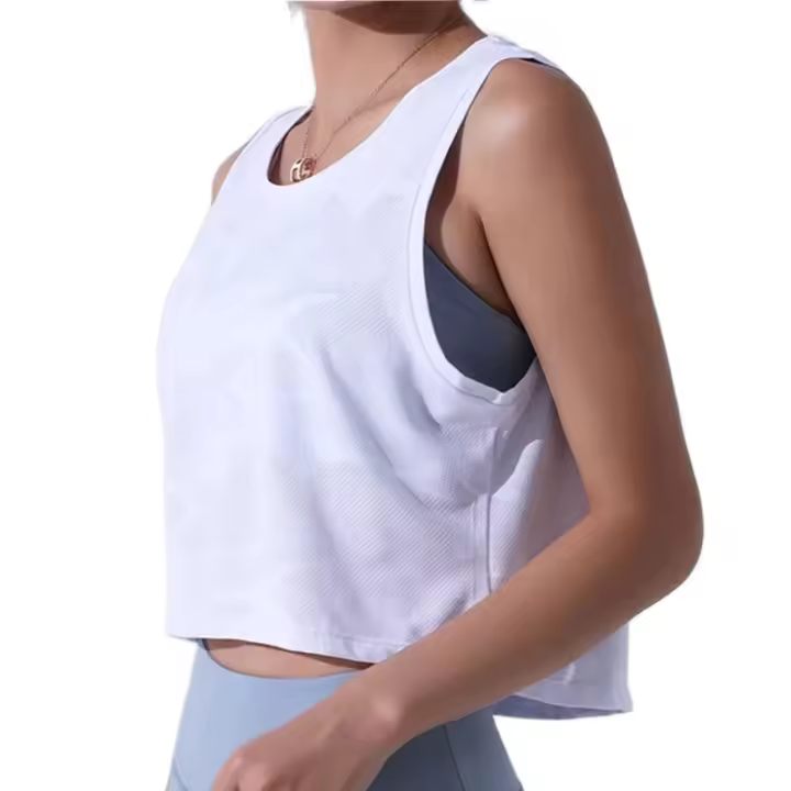 Camiseta deportiva de yoga holgada para mujer, sin costuras, transpirable, de secado rápido - 1