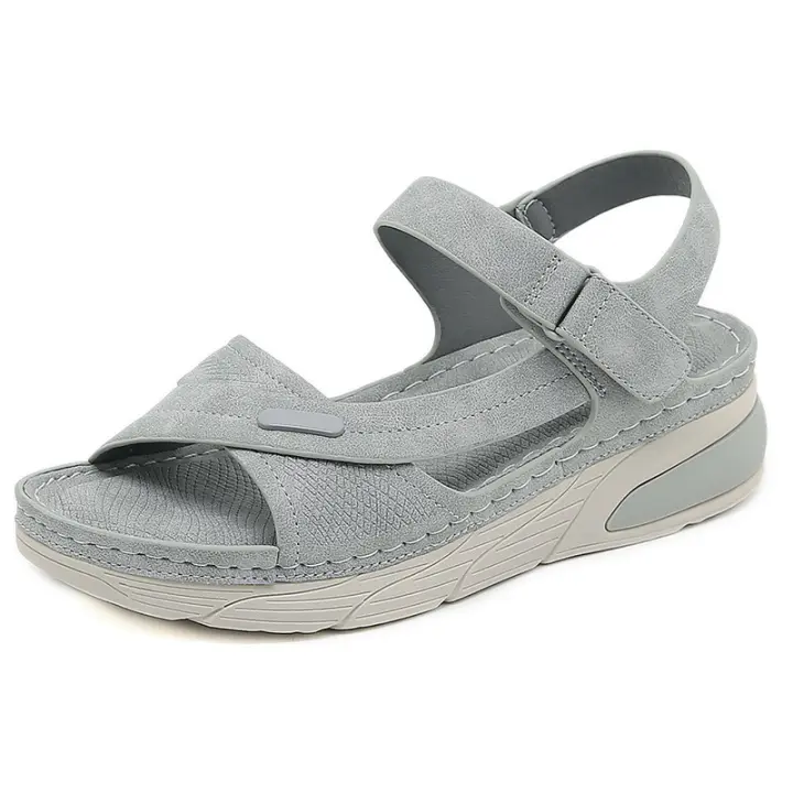 Nuevo 2025MD ligero, sandalias casuales deportivas cómodas con suela gruesa, velcro y costuras, zapatos de mujer de talla grande - 1