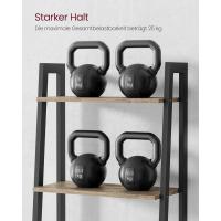 Estantería de 5 Niveles, Librería Industrial, Fácil de Montar, para Salón, Dormitorio, Cocina, Marrón Rústico y Negro LLS45X - details 75