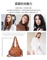 Nuevos bolsos de mujer retro europeos y americanos bolso de moda de un solo hombro oblicuo span bolso de cuero suave lavado - details 11