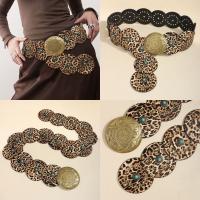 Cinturón de disco bohemio ancho exagerado con remaches, pretina de cuero occidental ajustable Y2k turquesa para mujer, cinturón Vintage para chica picante - details 21