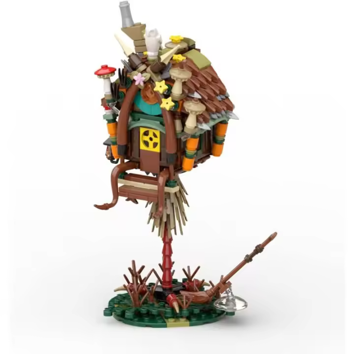 Kit de Bloques Mágicos de Casa de Bruja Yaga Modelo de Cueva de Bosque de Cuento de Hadas - 1