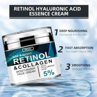 Crema de colágeno Retinol con ácido hialurónico Crema facial de retinol y colágeno Crema de ácido hialurónico con retinol y colágeno antienvejecimiento - details 1