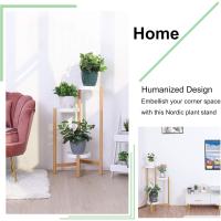 Estantería de Bambú con 4 Niveles Soporte Decorativo para Macetas Alto Bajo - details 16