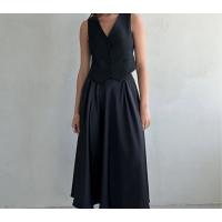 Falda holgada de satén elegante para mujer, faldas largas de cintura alta, ropa de calle, falda larga clásica, falda negra de moda para mujer 2025 - details 15