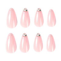 Uñas postizas rosas desnudas para mujer, uñas postizas impermeables y resistentes a los arañazos para damas de oficina elegantes - details 7