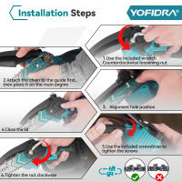 YOFIDRA Motosierra Eléctrica Inalámbrica de Poda sin Escobillas de 8 y 6 Pulgadas, Sierra para Trabajar la Madera Recargable, Herramienta Eléctrica para Batería de 21V 18V - details 5