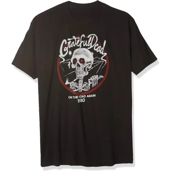 Camiseta Unisex para adulto, camiseta estándar Grateful Dead on The Road Again 1980 Ss - 1